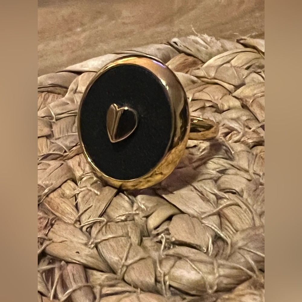 Kate Spade Heartful Disc Ring, Size 5